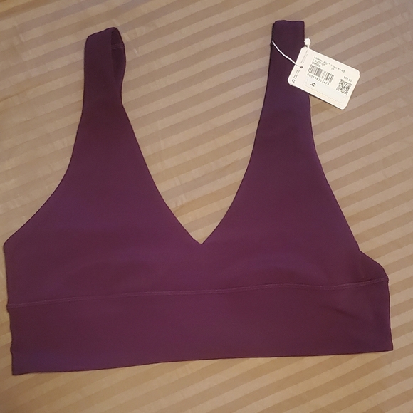 BRAND NEW Align™ V-Neck Bra Light Support In Dramatic Magenta A/B Cup Size 10 - Picture 3 of 7